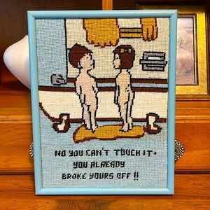 Cheeky Needlepoint for Bathroom